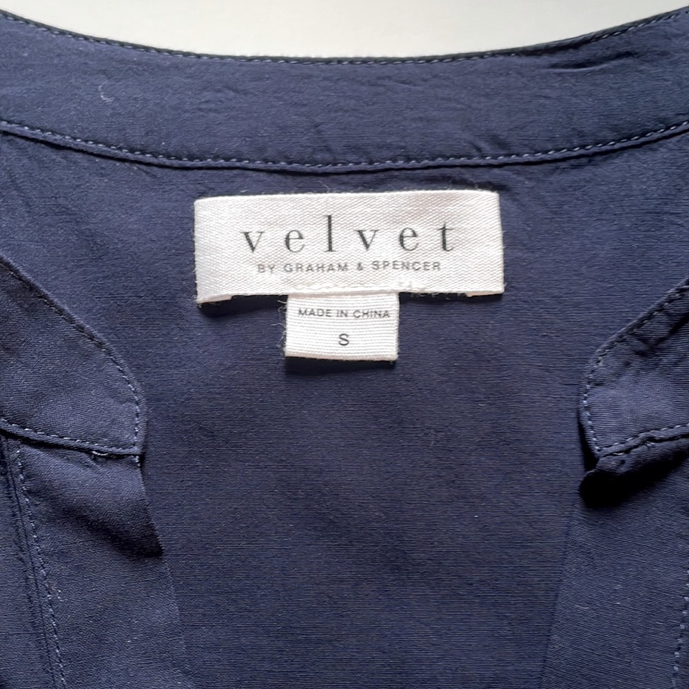 Navy Silky Top